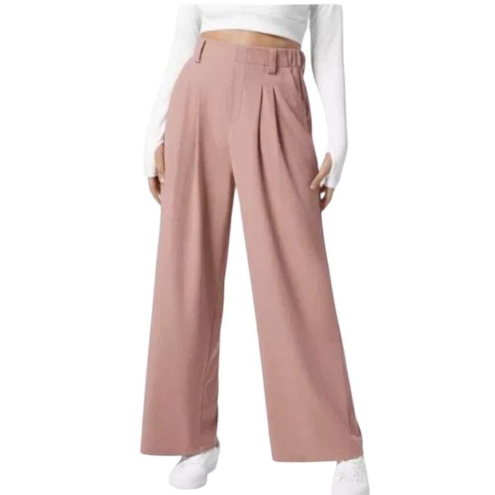 Elegant Women's Wide-Leg Pants in Pink
